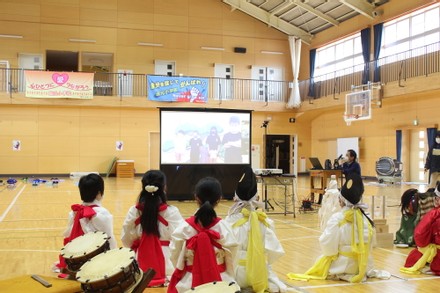 伊江小×坂元小　子ども芸能交流会